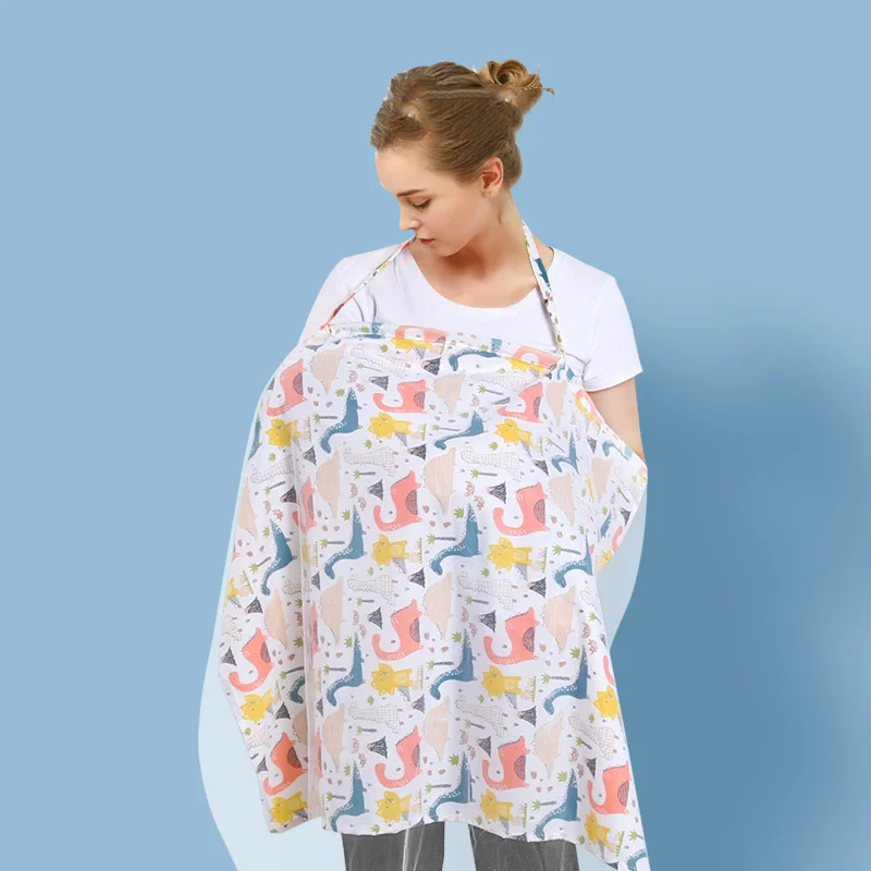 Breathable Baby Nursing Cover, Maternity Breastfeeding Cover, Cotton, Muslin, Baby Feeding Blanket, Privacy Apron