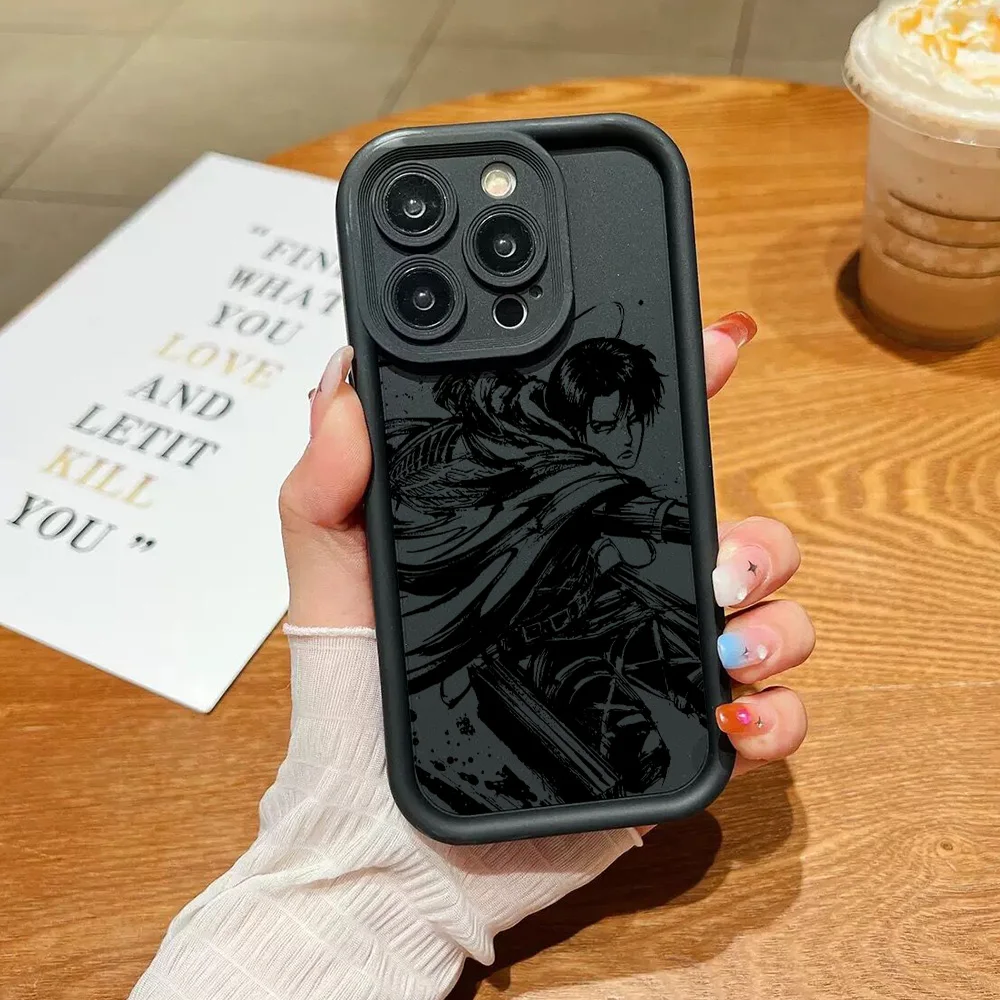 Attack on Titan Anime Black Premium Soft Phone Case