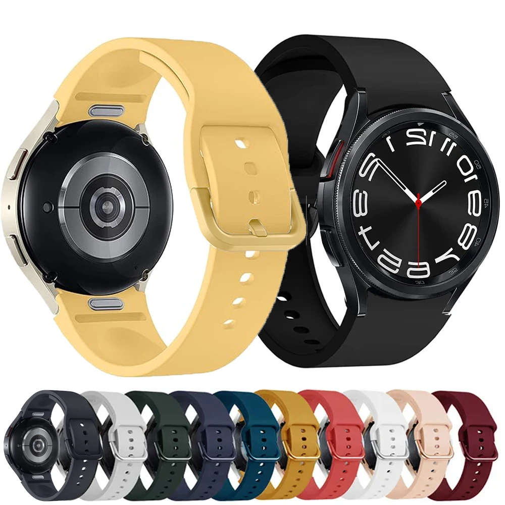

Official Sport Strap for Samsung Galaxy Watch 4/5/6/Classic 44mm 40mm 43mm 47mm 20mm No Gaps Bracelet correa Galaxy watch 6 band