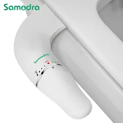 Ultra Slim Dual Nozzle Bidet Attachment - Adjustable Water Pressure, Non-Electric (3-8 FR ES NL Europe)
