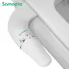 SAMODRA Ultra Slim Bidet Attachment for Toilet Seat - Dual Nozzle, Adjustable Water Pressure, Non-Electric Ass Sprayer 1