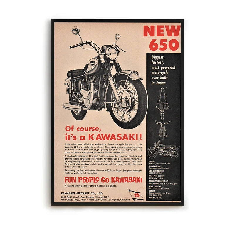 Home Decorations Kawasakis Poster Aesthetic Room Decoration Decorative Painting Decorative Pictures for Living Room Posters Wall