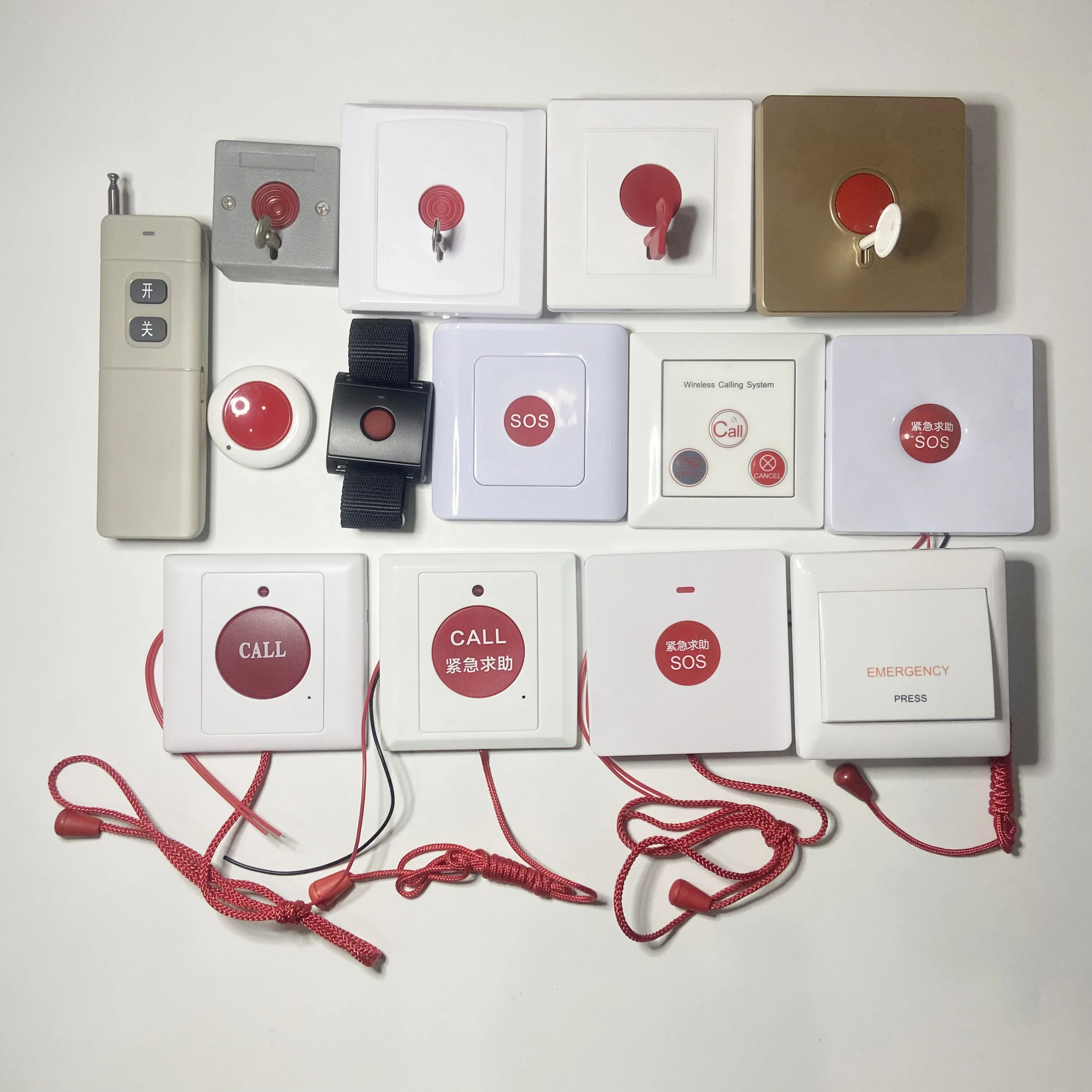 10Pcs Wire Wall Mounted Emergency Button For Hospital Wash Room Waterproof SOS Call System Switch Pull Rope Alarm