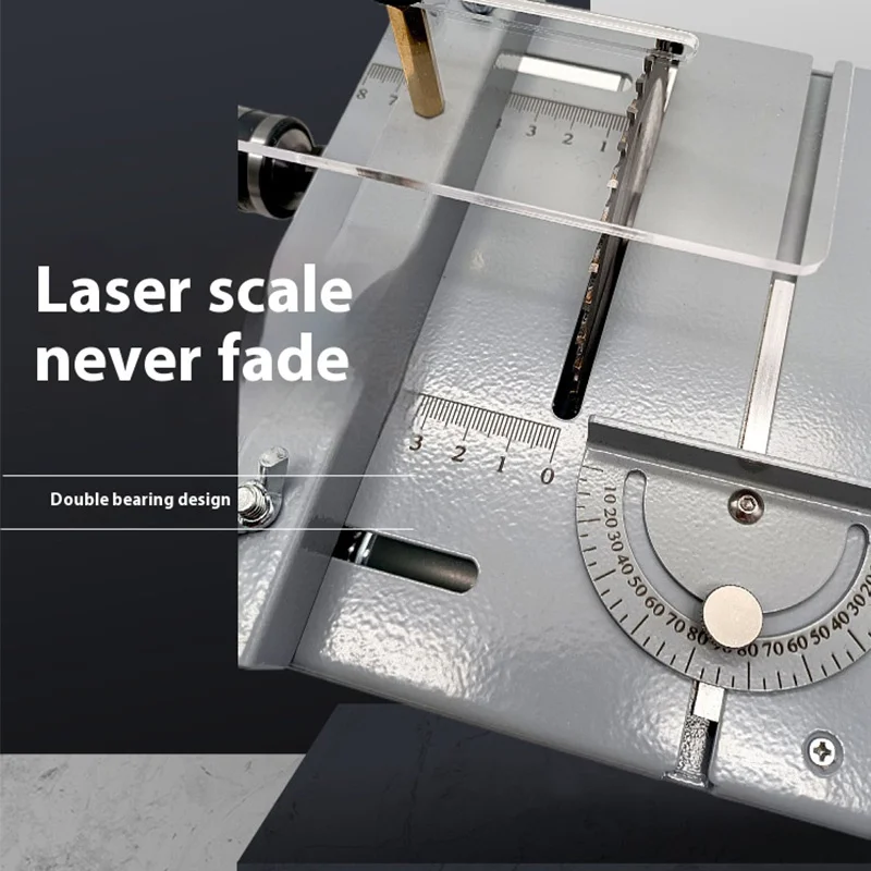 96W Mini Table Saw Multifunction Cutting Tool Aluminum Alloy Frame Pure Copper Motor Adjustable Speed Electric Table Saw
