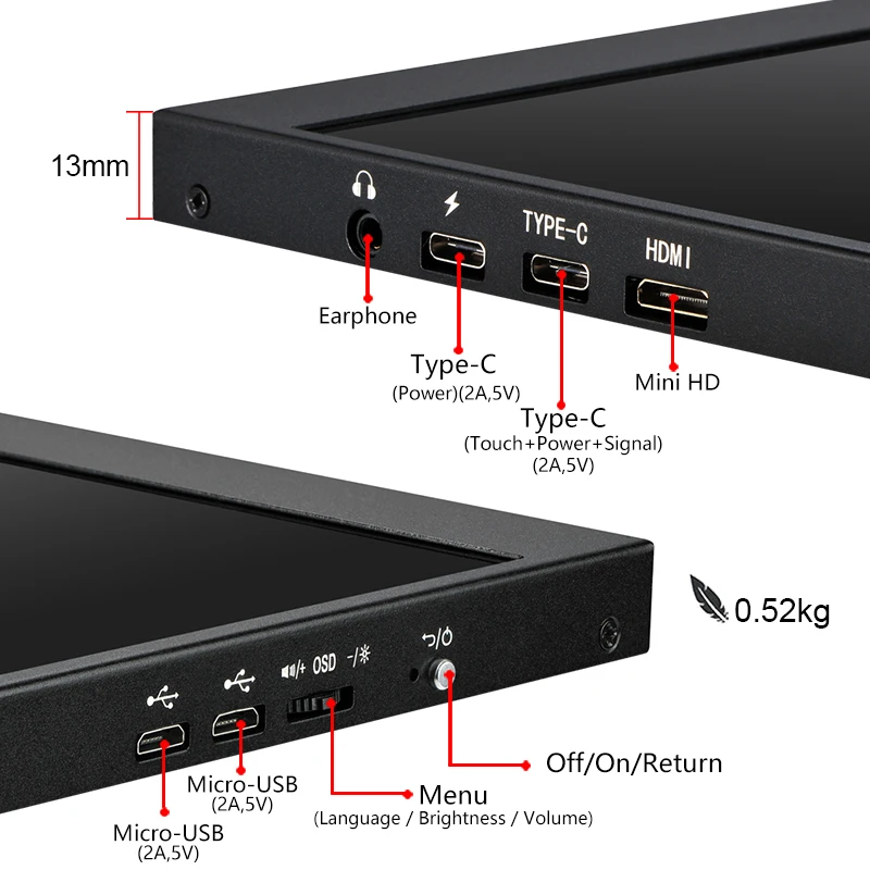 Wisecoco ޴ , Ʈ, ޴, PC, TV, Aida64, CPU, GPU ̹ ÷̿, 14 ġ, 4K UHD, 3840x1100 IPS ġũ, 500Cd/m