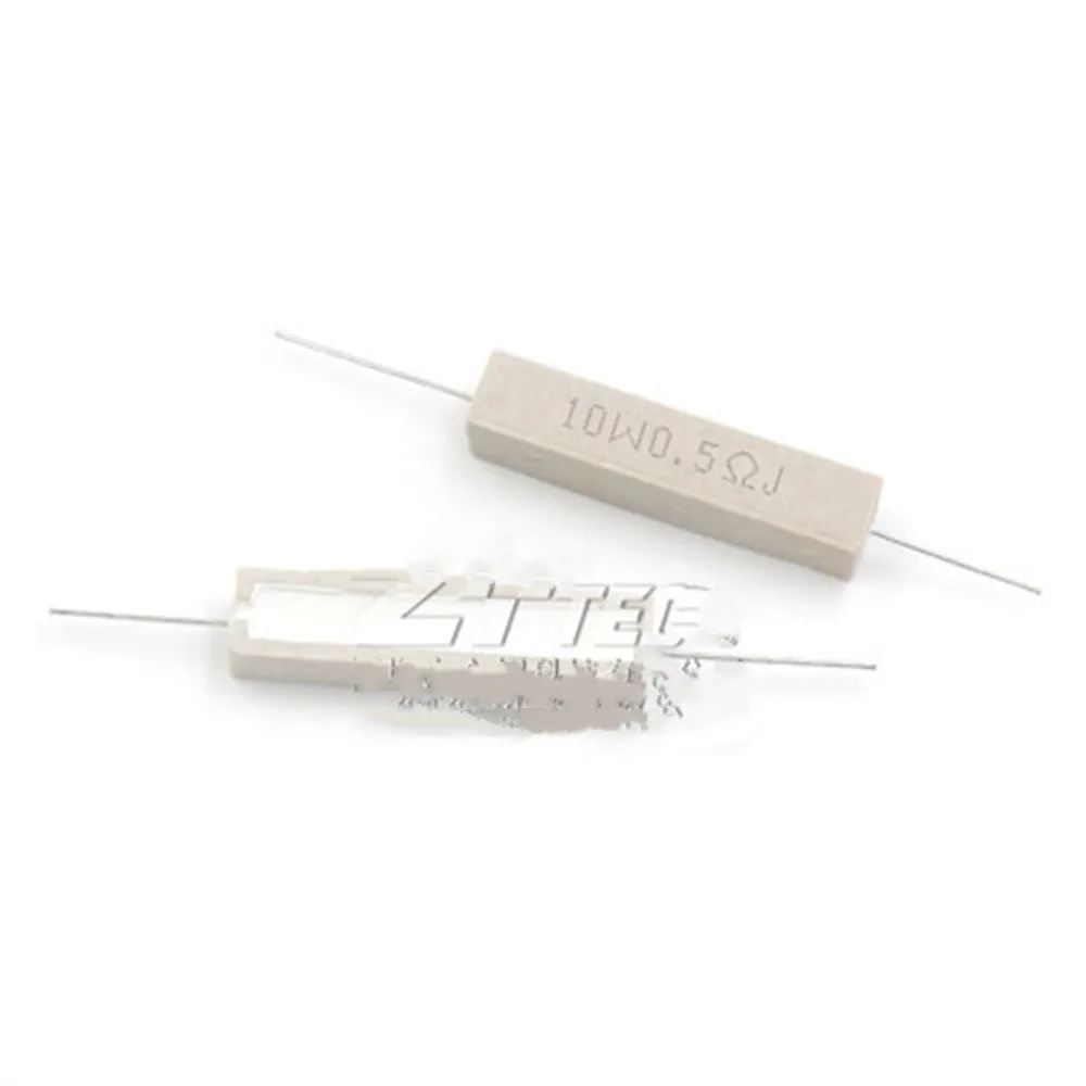 

10pcs 10W Cement resistance resistor 1 2 5 8 10 15 20 25 100 ohm 1R 2R 5R 8R 10R 15R 20R 25R 100R 1k 2k 10k