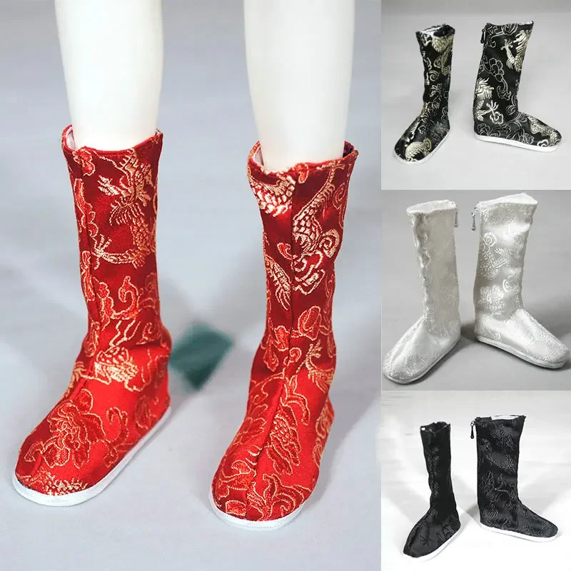 

Мини-ботинки ручной работы с китайской вышивкой, Bjd 1/3, обувь для куклы, 7 см футов, куклы, аксессуары, игрушки