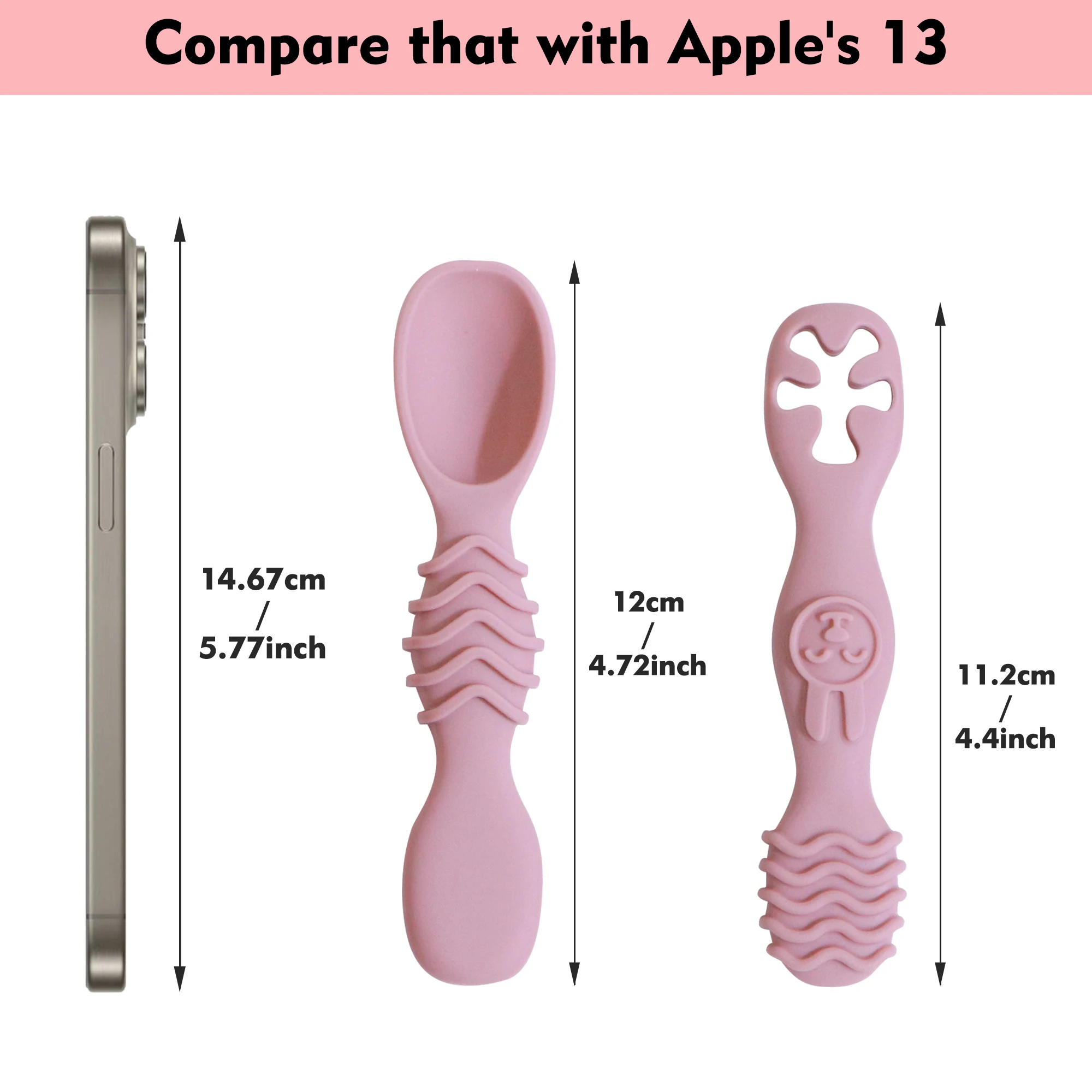 Fashion New 2-pack Silicone Toddler Spoon - Tableware - Baby Feeding Supplies Toddler Food Supplies, Noodles, Perfect Christmas 4