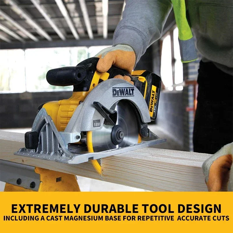DEWALT 무선 원형 톱, 목공용 충전식 톱, 공구 전용, DCS391, 18V, 6-1/2-in, 165mm, 5150RPM, 50 °