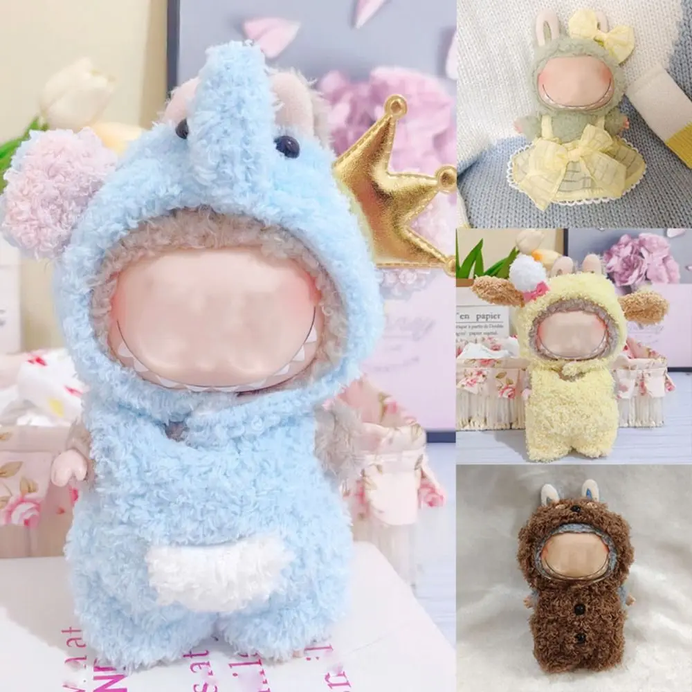 

Одежда для Мини-куклы, шапки, новые милые платья для кукол в мультяшном стиле, повязка на голову, мультяшный Плюшевый комбинезон, хлопковая кукла 15 см