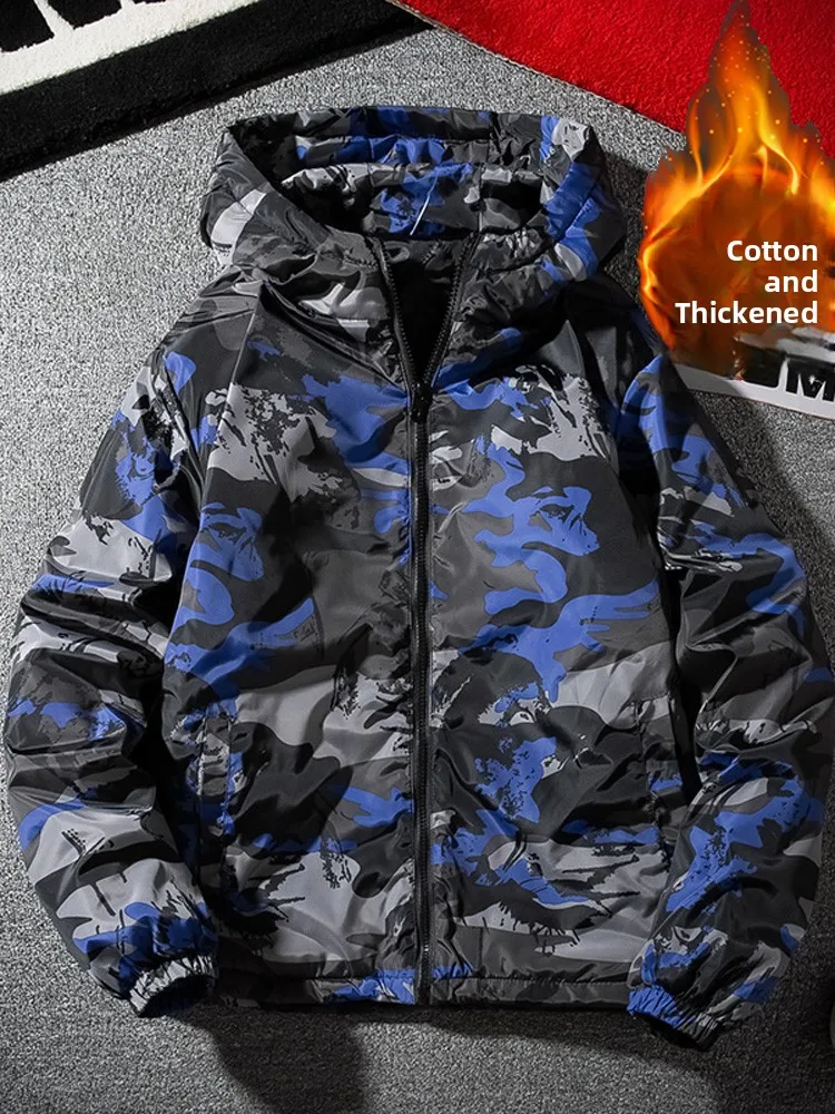 Camouflage Winter Cotton Jaet Thin Men's Wear Resistant Cold Proof Autumn Winter Light Weight Cotton Coat Youth Faion