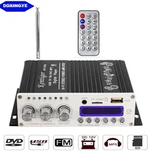 DOXINGYE – amplificateur de puissance Audio HI-FI pour voiture, 12V, 20W, 4 canaux, DSP, Bluetooth, USB, MP3, DVD, CD, Radio FM, SD, stéréo, lecteur numérique
