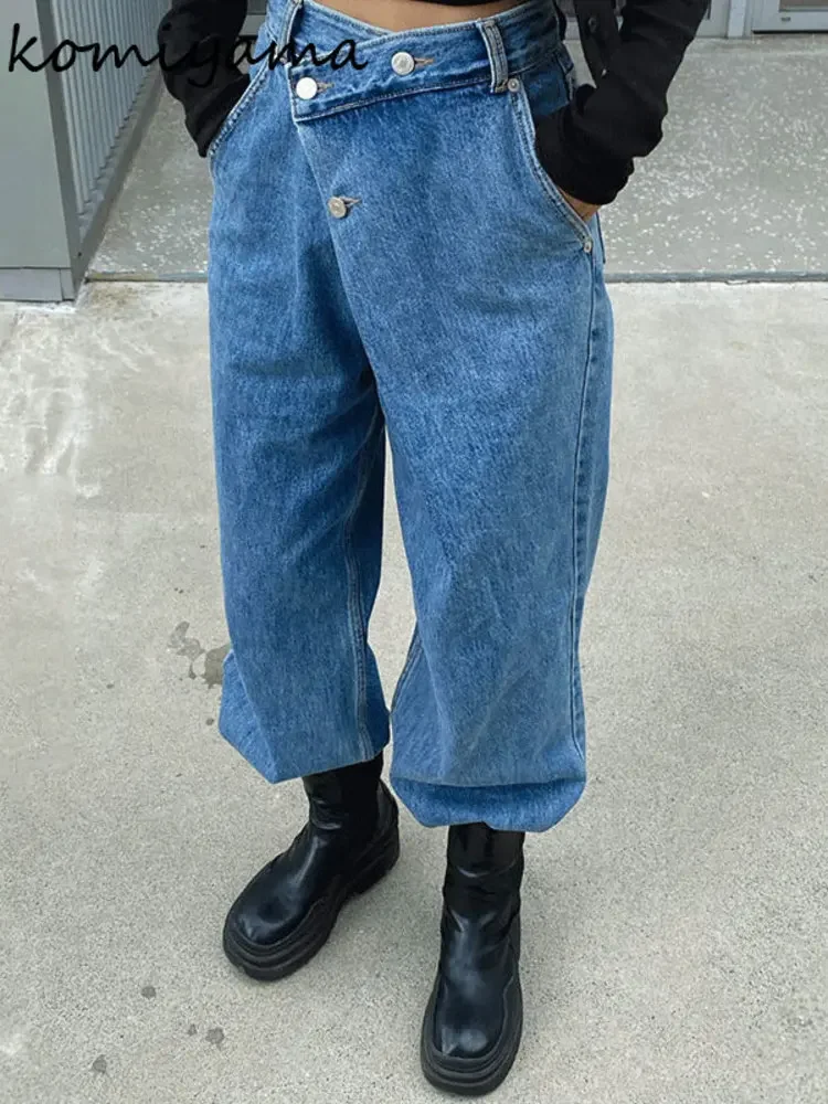 Irregular Button Jeans main image 1