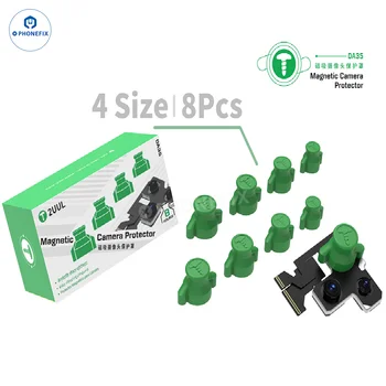 8 Pz Box 2UUL DA35 Protezione magnetica per fotocamera Telefono professionale Obiettivo della fotocamera Saldatura Riparazione Copertura protettiva Strumenti antipolvere