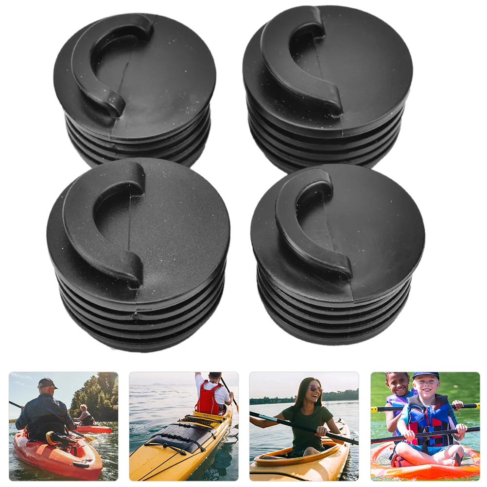 4 Pcs Kayak Drain Boat Supplies Universal Kit Hole Replacement Scupper Plugs DrainPlug 4 pcs kayak drain boat supplies universal kit hole replacement scupper plugs drainplug