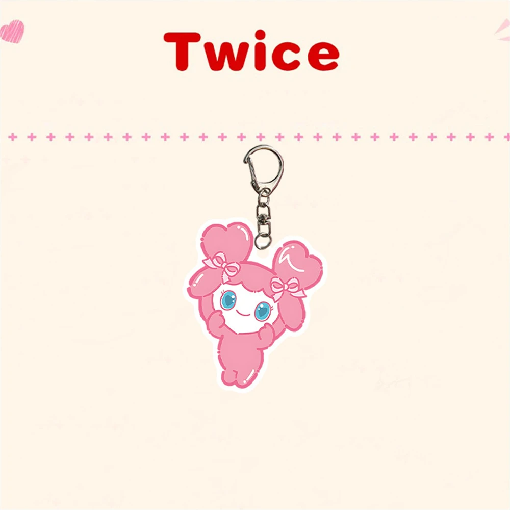 KPOP TWICE LOVELYS Cartoon Acrylic Keyring Bag Pendant