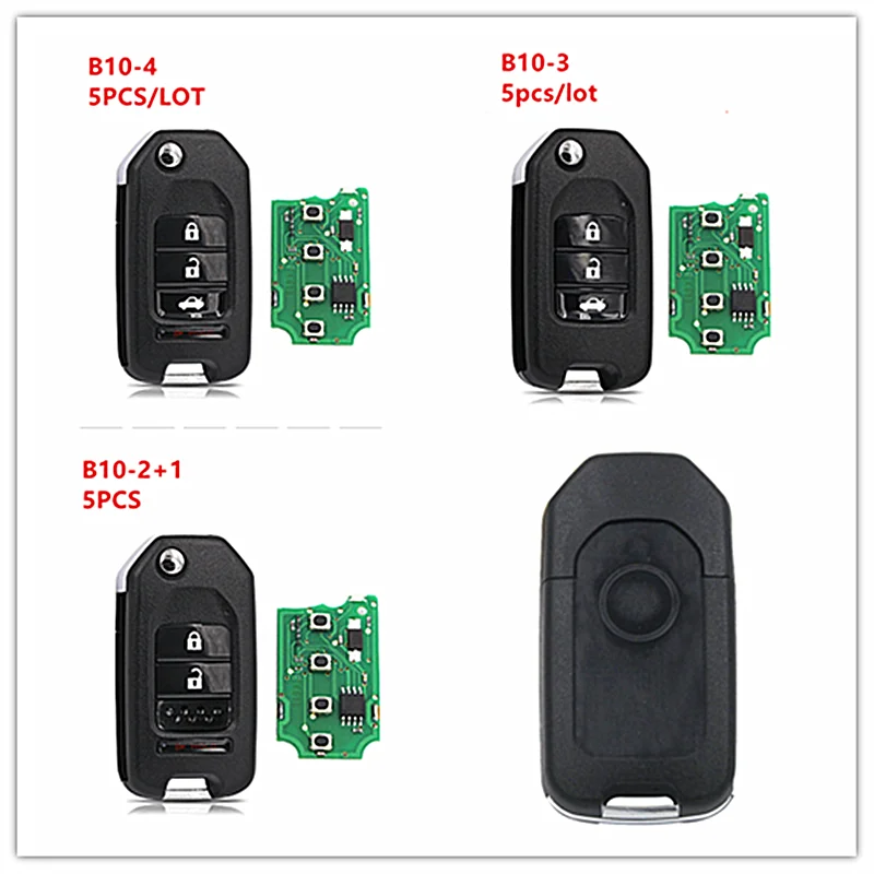 

5Pcs/Lot KEYDIY Universal B Series Remote B10-2+1 B10-3 B10-3+1 for KD900/URG200/MINI KD Generate New Keys 2023