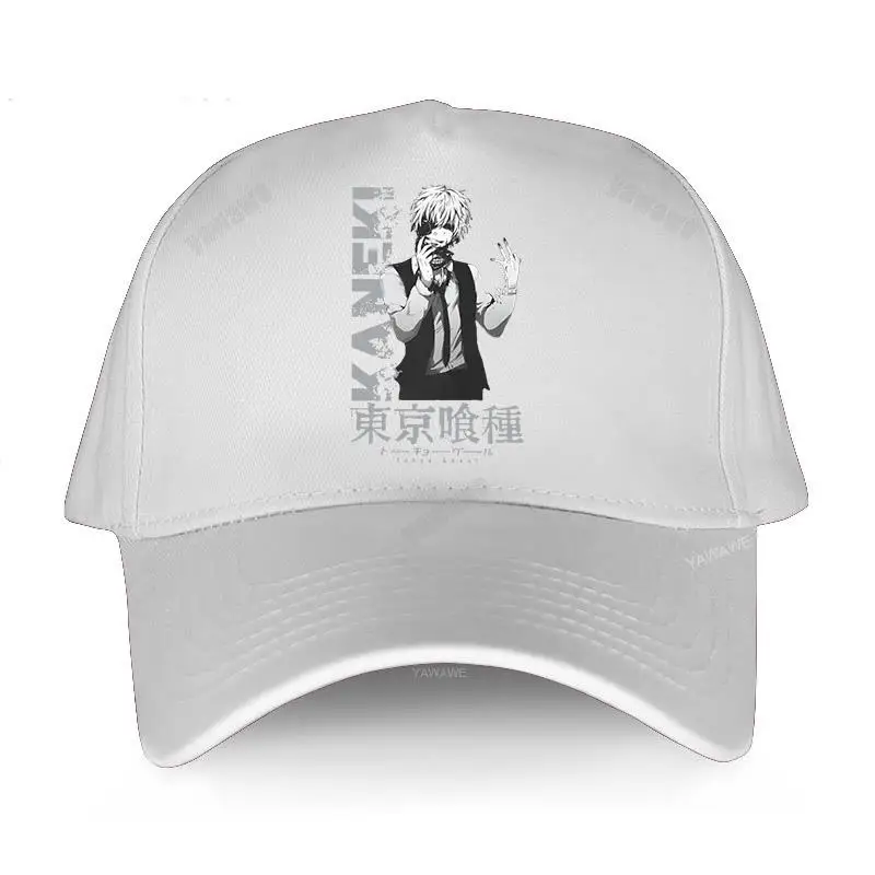 Summer Baseball Cap Cotton Breathable Solid Sun Hat Outdoor Hat Harajuku Anime Tokyo Ghoul Manga Kaneki Ken Casual Popular Hat