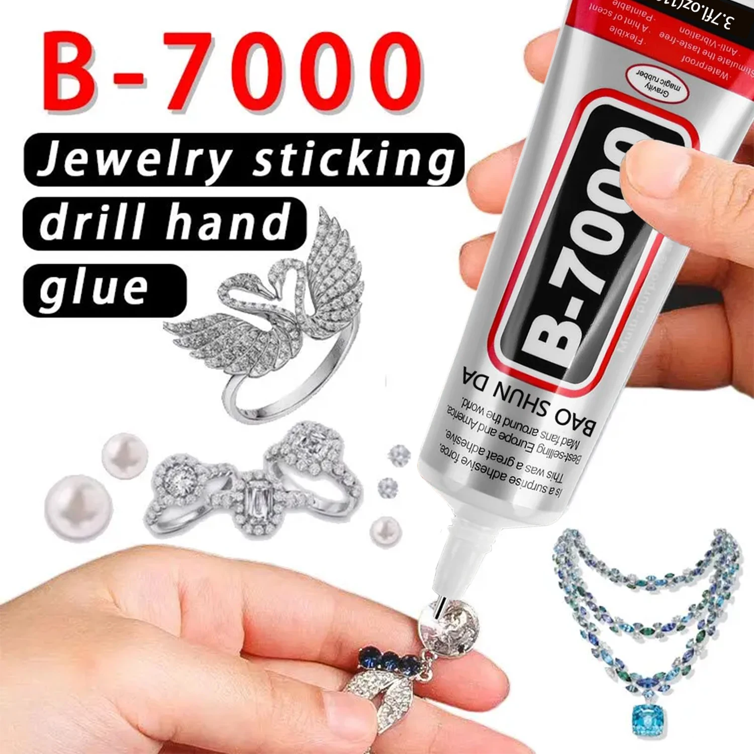 Jewelry Glue B7000 Transparent Glue with Precision Nib Rhinestone Glue Rhinestone Crafts Jewelry Glue Jewelry Process Makeup