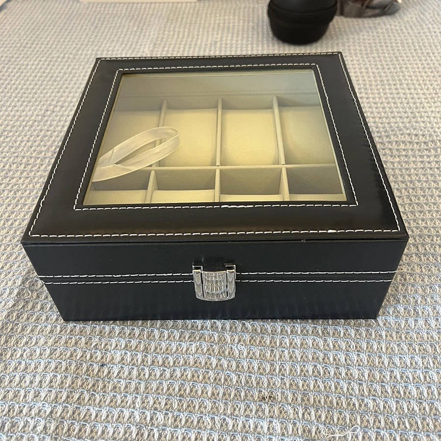 6/8/20-Slot PU Leather Watch Box with Glass Lid, Traditional Style Watch Storage Organi... - SKU WSO01701 - UGI Packaging