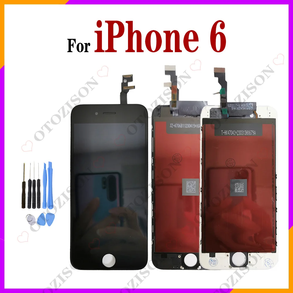 

ЖК-дисплей 4,7 дюйма для Apple iPhone 6, сенсорная панель, дигитайзер, датчик в сборе, сменный дисплей 6G, полный ЖК-дисплей, запчасти для телефона