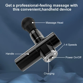 Deep Muscle Massage Gun Electric Massager Mini Fascia Gun Pistol 3