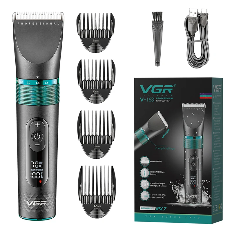 CordlessProfessionalHairTrimmerForMenElectricBeardHairClipper