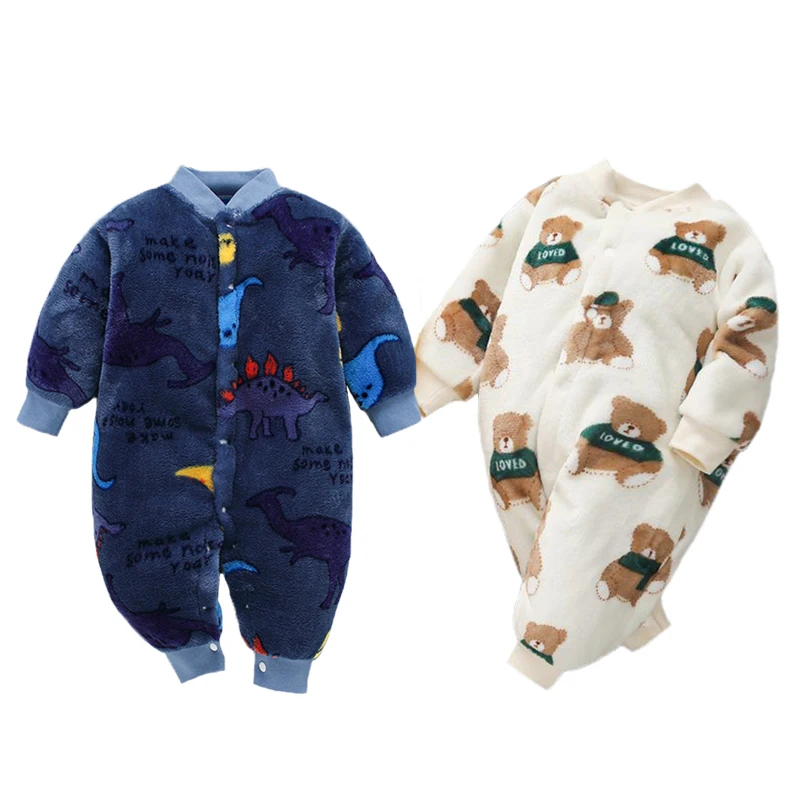 Newborn Baby Clothes Spring Autumn Baby Set Cute Infant Girls Clothes Jumpsuit for Boys Soft Flannel Warm Newborn Rompers 0-18M kids clothes set baby girl clothing set
