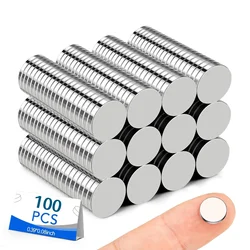 100 - Pack Tiny Round Magnets for Crafts, Whiteboards & Kitchen Cabinets (10x2mm 100Pcs)