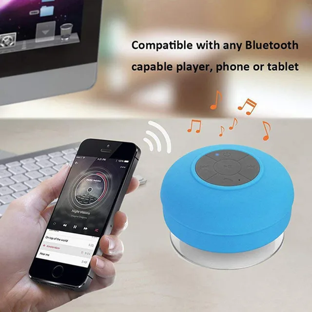 Mini Bluetooth Speaker Portable Waterproof Wireless Handsfree Speakers for Showers Bathroom Sucker Bluetooth Speaker Sound Box 2