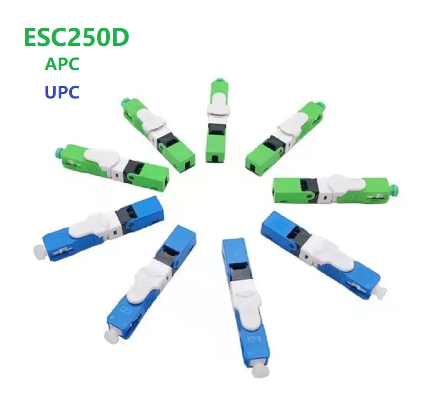 

100PCS Unikit ESC250D Optical Fiber Fast Conector SC/APC SC/UPC SM Single Mode Fiber Optic Quick Connector FTTH Optical Tool