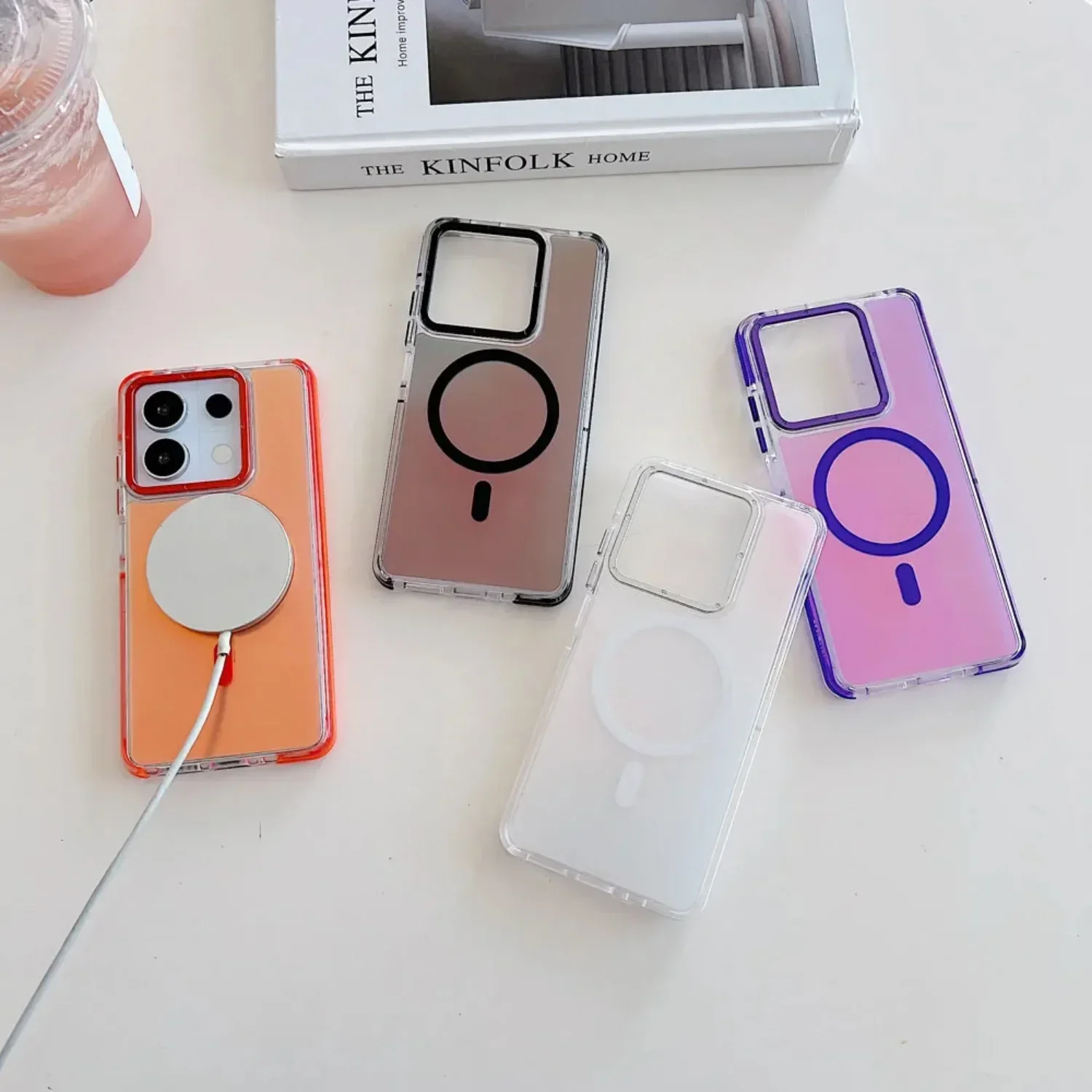 Laser Color Change Magnetic Case - Vibrant Shockproof Cover with Magsafe Compatibility