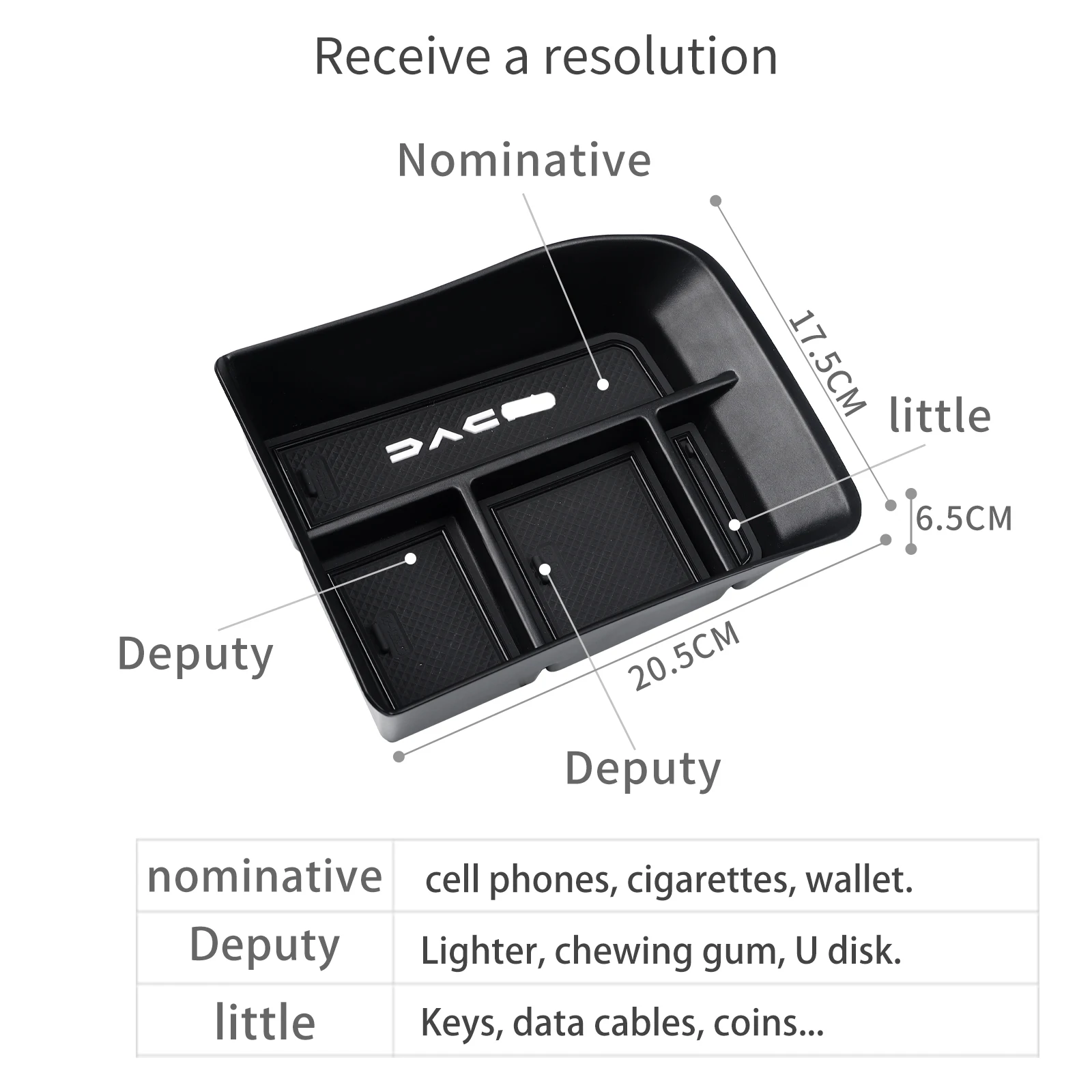 Car Center Console Box for Dacia Spring for Renault Kwid E-Tech Cup Holder Armrest Storage Tray Accessories Organizer Tidying images - 6