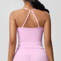 Women Cross Back Yoga Sports Bra Breathable Shock Proof Gym Workout Fitness Push up Top Yoga Running Active Sportswear Vest Bra - Image 3