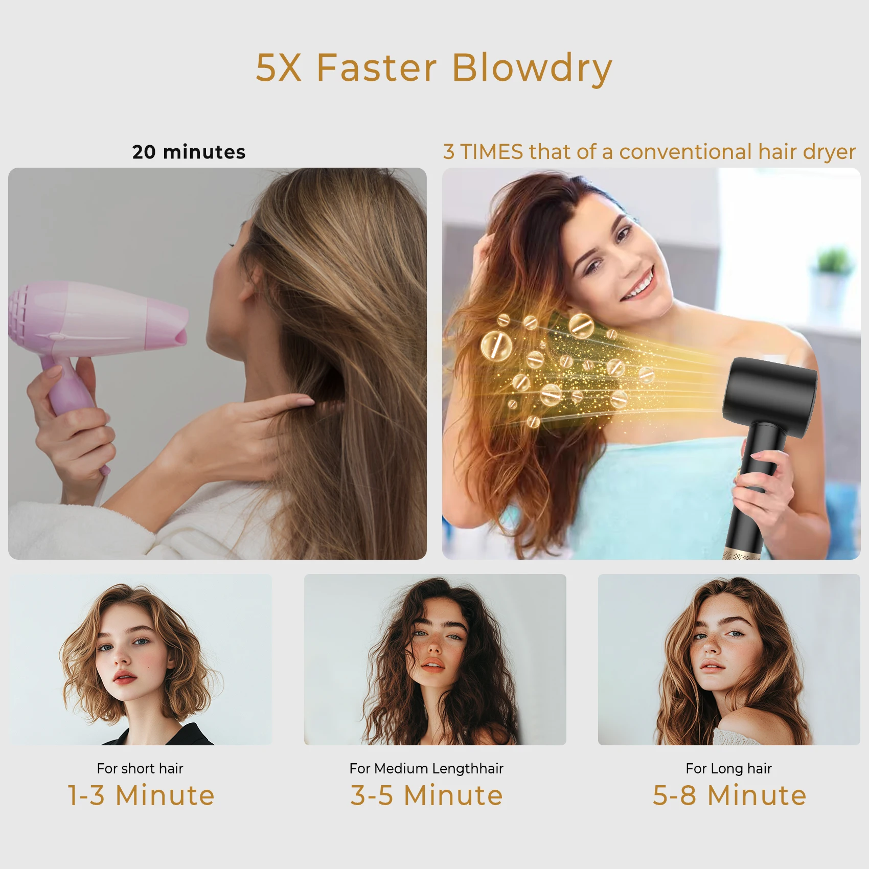 High Speed Ionic Hair Dryer With Hot And Cold Air Functionality – Lightweight 2 In 1 Professional Styling Tool For Easy_voghion.com