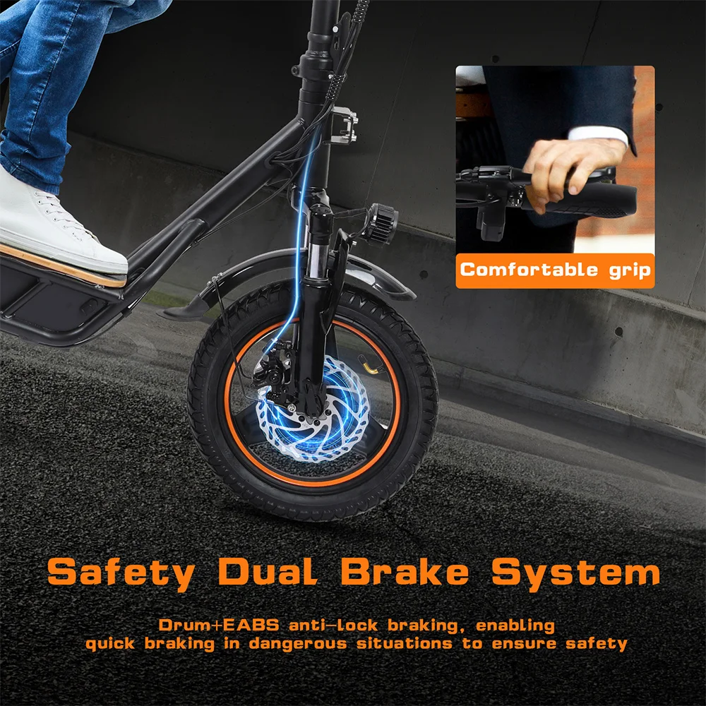 14" Electric Scooter with Seat & Basket 4