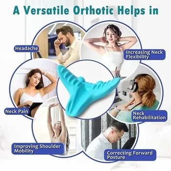 جهاز استرخاء الرقبة والكتف، جهاز سحب عنق الرحم، وسادة تدليك لدعم الرقبة والكتف والظهر، تدليك نقالة الرقبة - Image 4