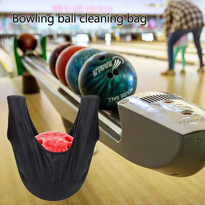 Bowling Ball Cleaning Bag 3 In 1 Bowling Equipment Protector Polisher Bag Rag Accessories Washable Absorbent For Bowler