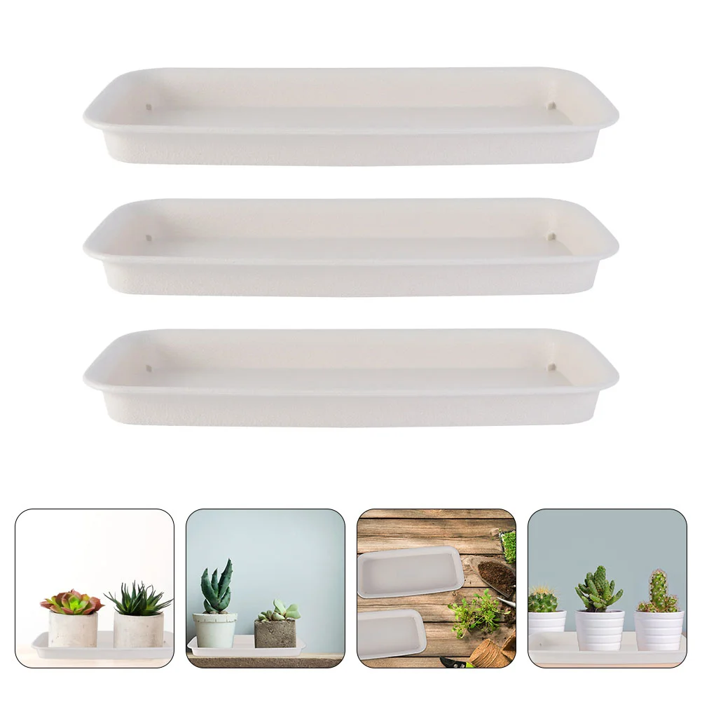 

Plastic Planter Tray Rectangle Plant Saucer Tray Reusable Bonsai Pot Service Plate Pots Window Sills Shelf