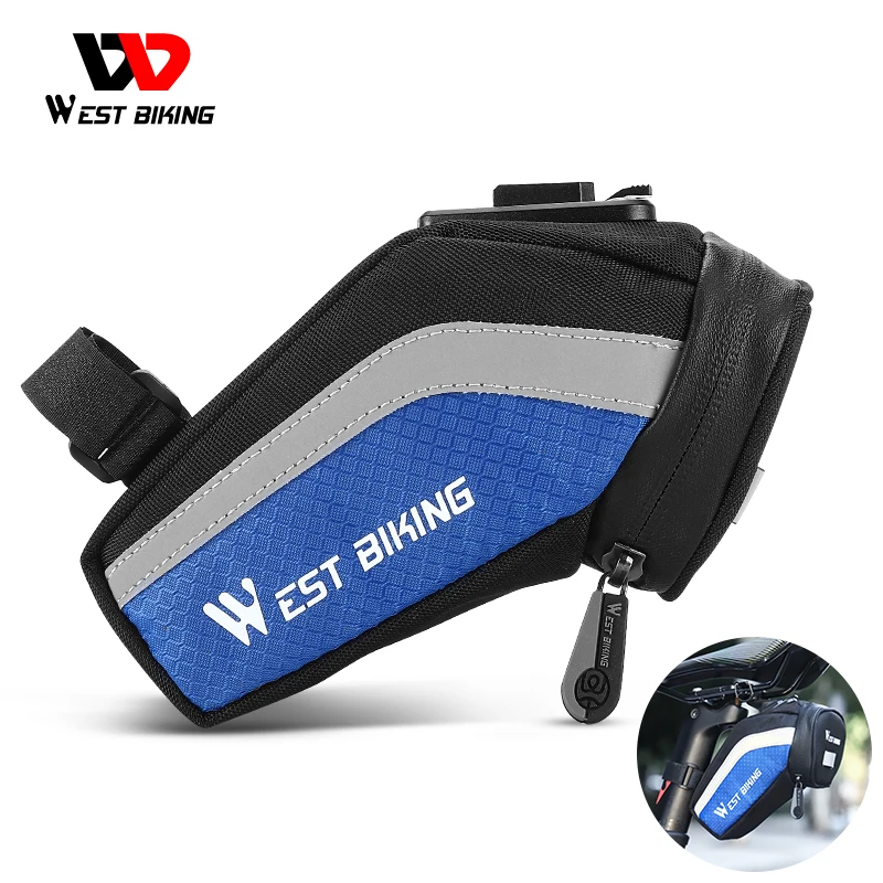 

WEST BIKING Bicycle Tail Bag Portable Lightweight MTB Road Bike Saddlebags Multifunctional Tool Holder Bag Cycling Seat Tube Bag