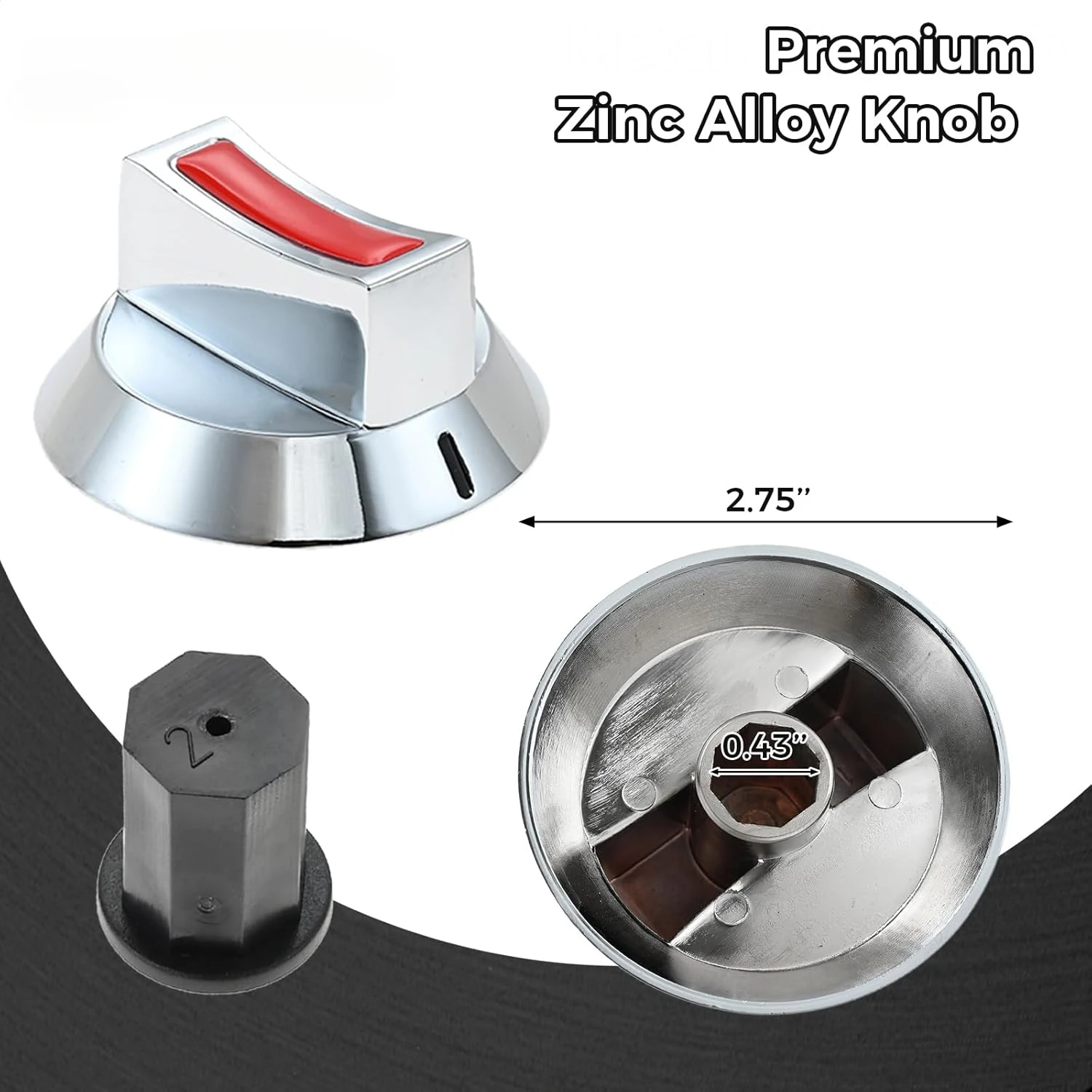 Gas Stove Range Valve with Metal Alloy Knob and Orifice Kit 0.7mm 1.2mm 2.0mm 2.5mm 3.2mm Fitting for Hotel Commercial Kitchen