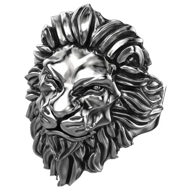 17.5g Very Cool 3D Lion Ring Beasts Ring Many Sizes  Customized 925 Solid Sterling Silver Rings Many Size sz8-13 ring sizer ring size measure uk measuring finger ring mandrel measuring rings diameters jewellery sizing gauge set uk sizes a z