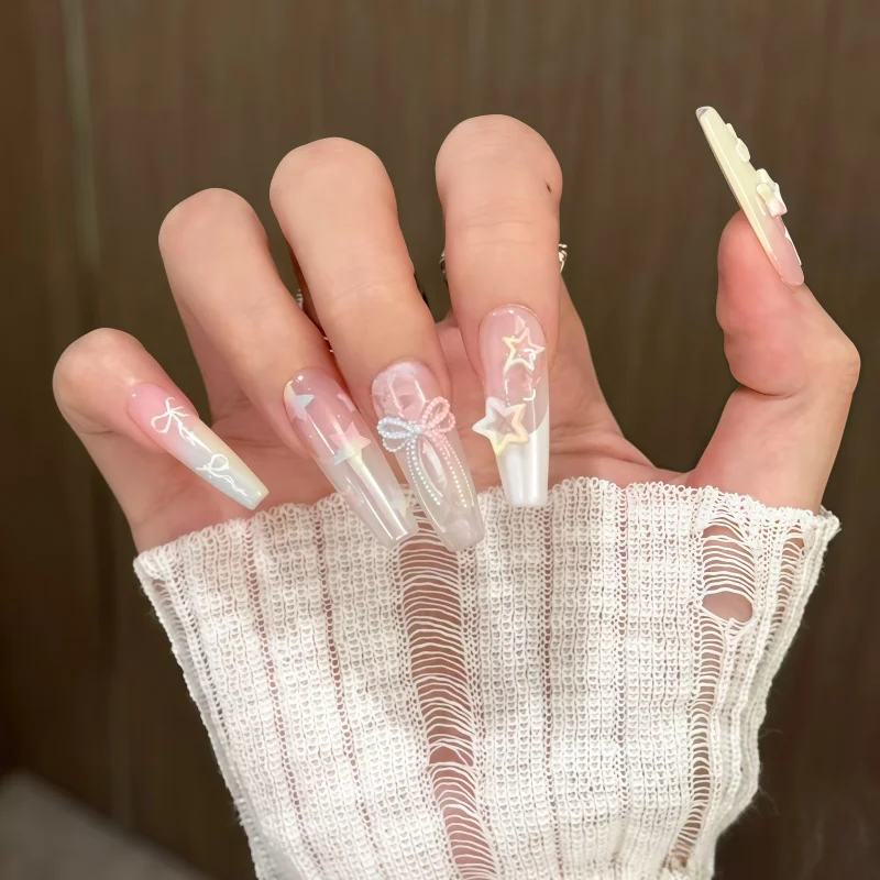 새로운 스타일리시 다용도 투명 네일 아트 스탬핑 몰드, 정교한 별 요소 DIY 우아한 뷰티 네일 도구