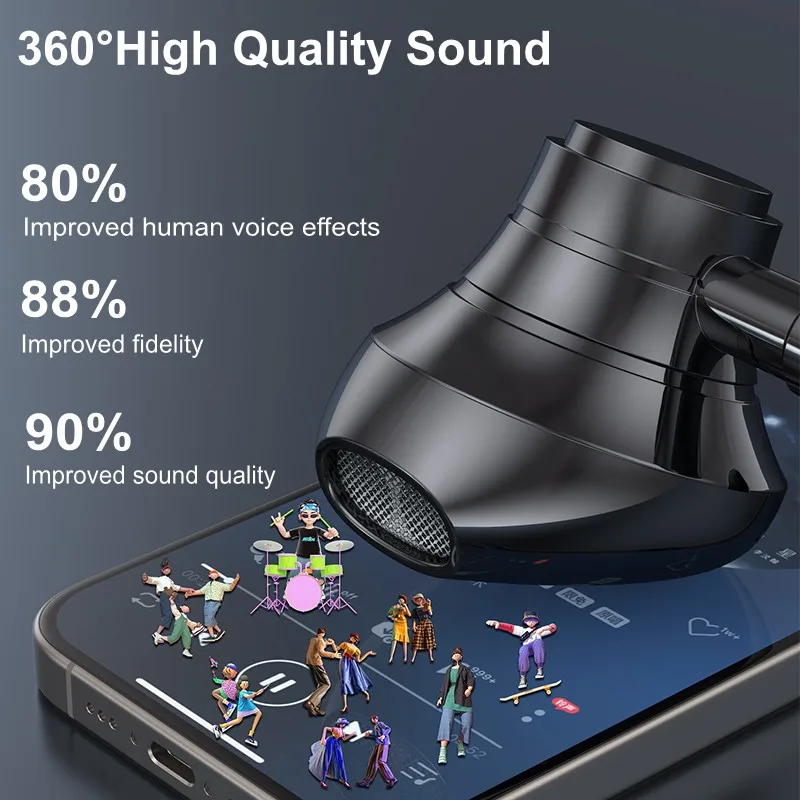 YG07 Wireless Earphone Bluetooth 5.3 Neckband Earphones Long Battery Life Hifi Waterproof Sports True Wireless Headphone Earbuds