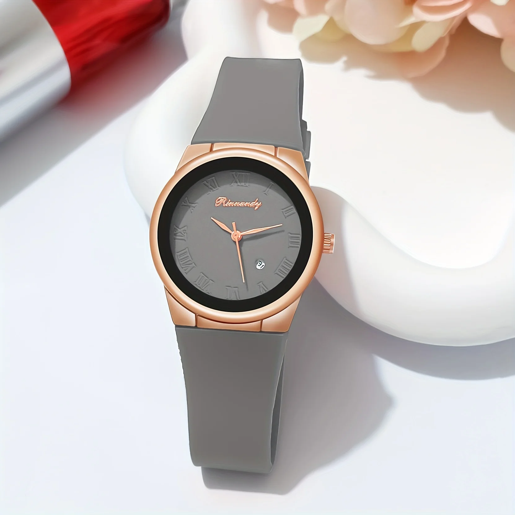 Women Quartz Watches Fashion Roma Dial Calendar Casual Silicone Band Ladies Sports Wristwatch Reloj Mujer