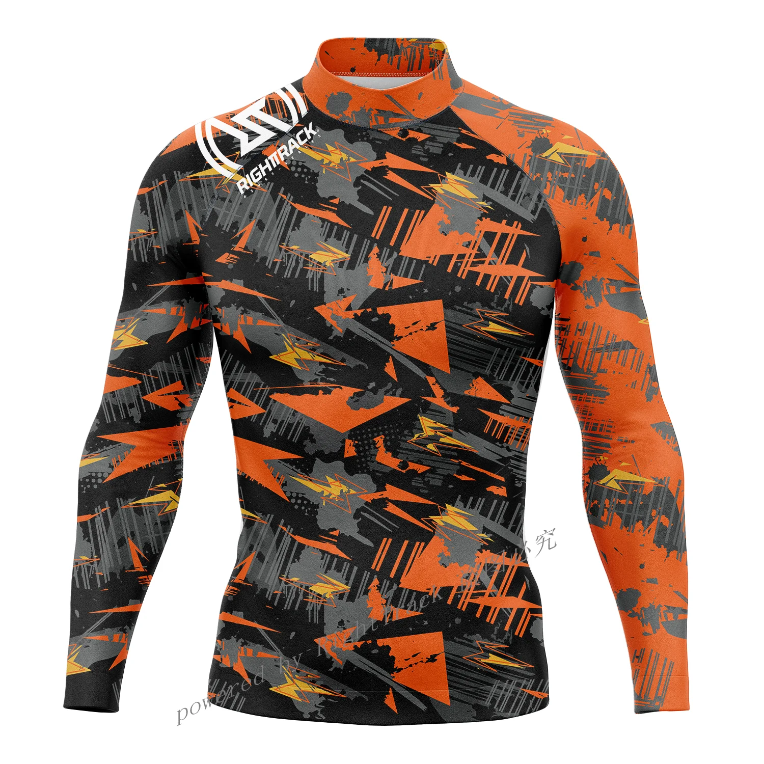 Hot Men's Surfing Shirt Energetic Camo Style Lycra Rashguard RIGHTTRACK For Surf Sportswear Beach UV Swimwear UPF50+ Clothes sports shirt,men rashguard