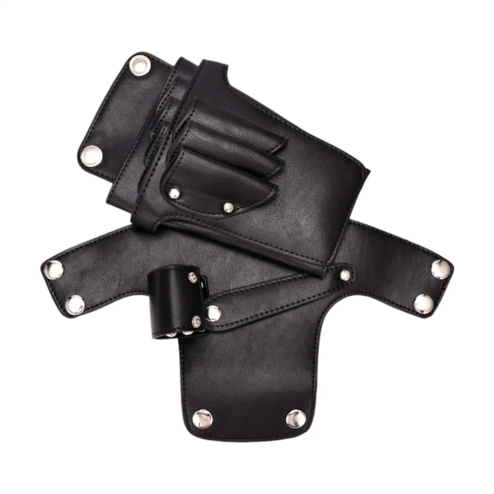 Scissor Pouch Holster Hairdresser Scissor Bag Stylist Tool Bag Waist Holder Case for Hairdressers PU Leather Salon Tool Belt