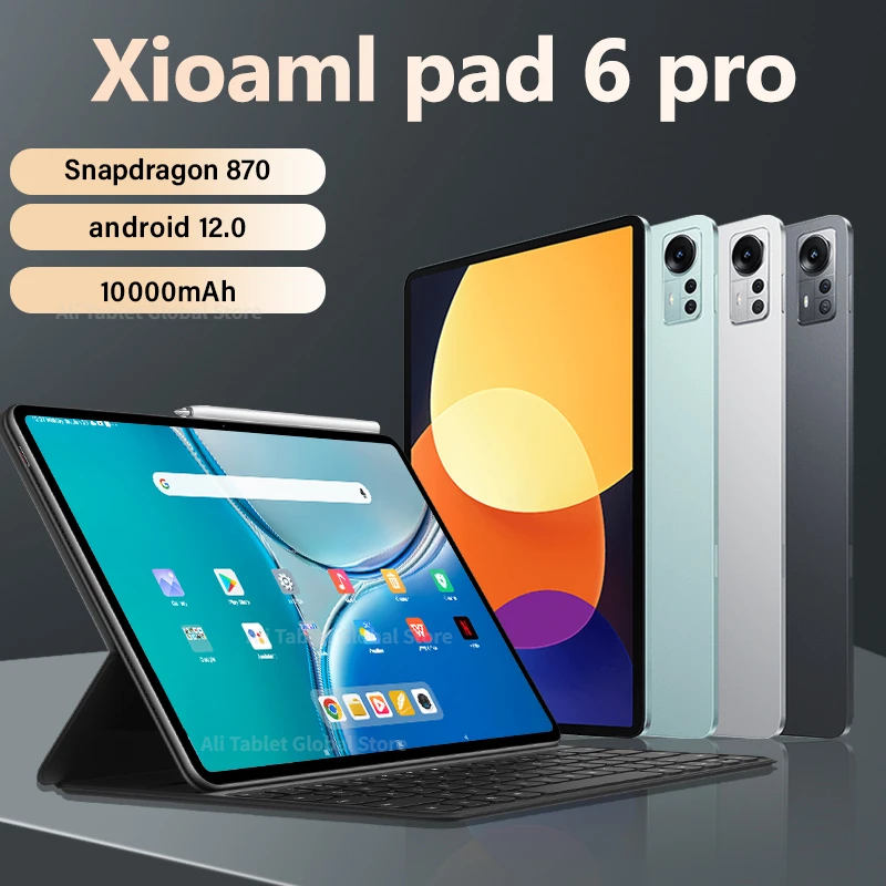 

Pad 6 Pro Original Global Version Tablet Android 16GB+1TB Snapdragon 870 Cell Tablette PC 5G Dual SIM Card or WIFI HD 4K Mi Tab