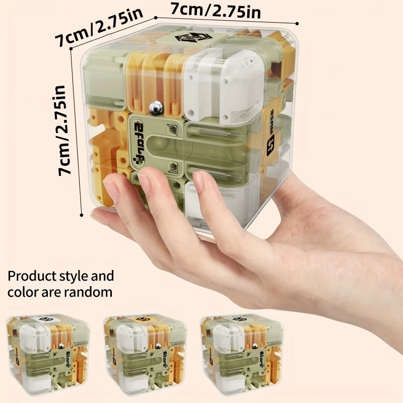 3D Maze Magic Cube Six-sided Transparent Puzzle Speed Cube Toys For Children Educational Birthday Party