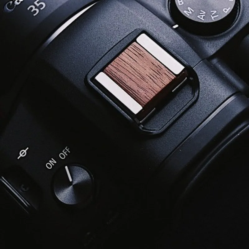 For canon EOS R6 R5 r5 r6 Camera Wooden Hot Shoe Cover Wood cold Hot Shoe Protection Cap